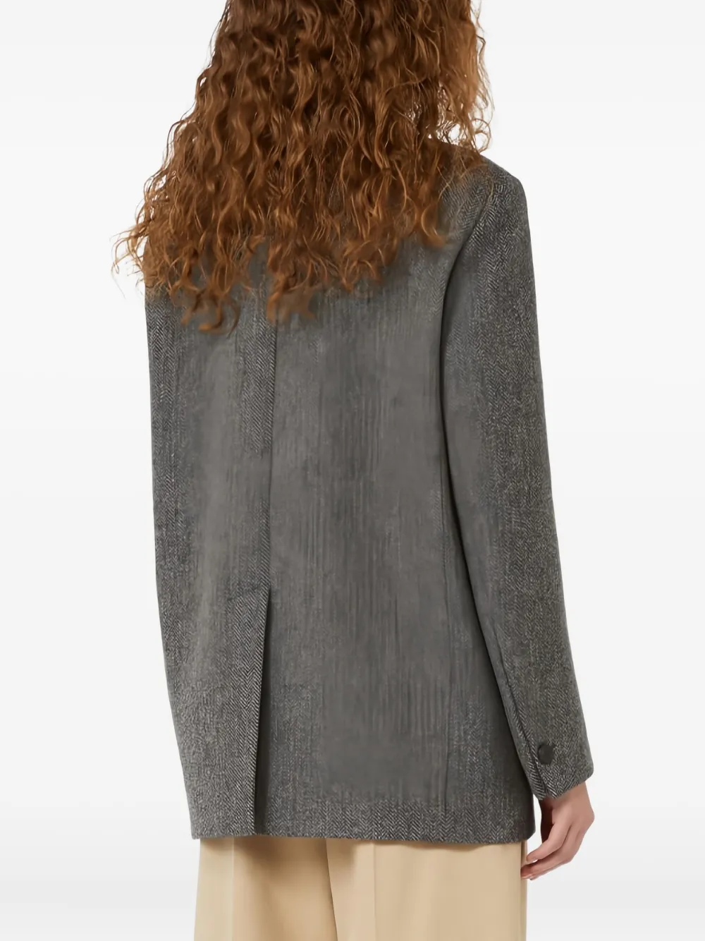 Weekend Max Mara Blazer met visgraatpatroon Grijs