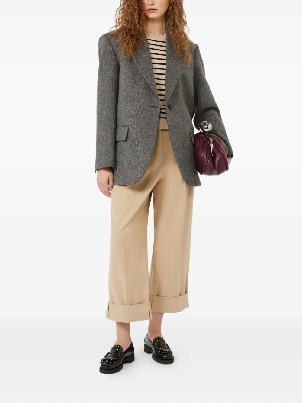 Weekend Max Mara Blazer met visgraatpatroon Grijs