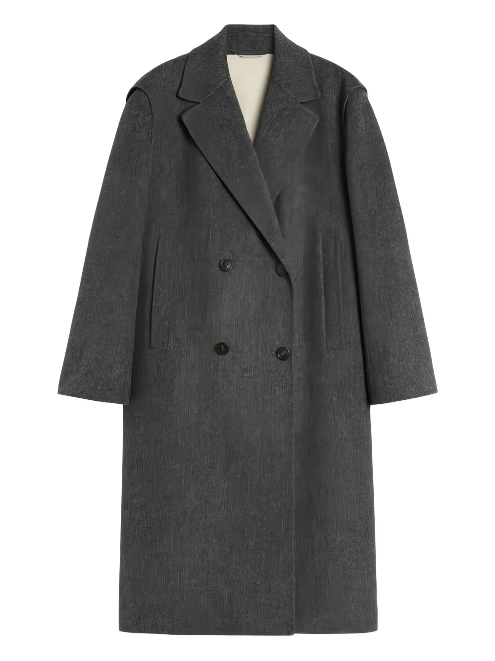 Weekend Max Mara Double-breasted Wool Coat In Gray