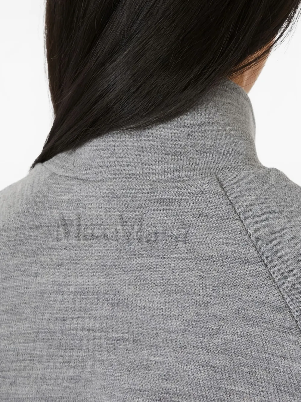 Max Mara Trui met zak aan de voorkant Grijs
