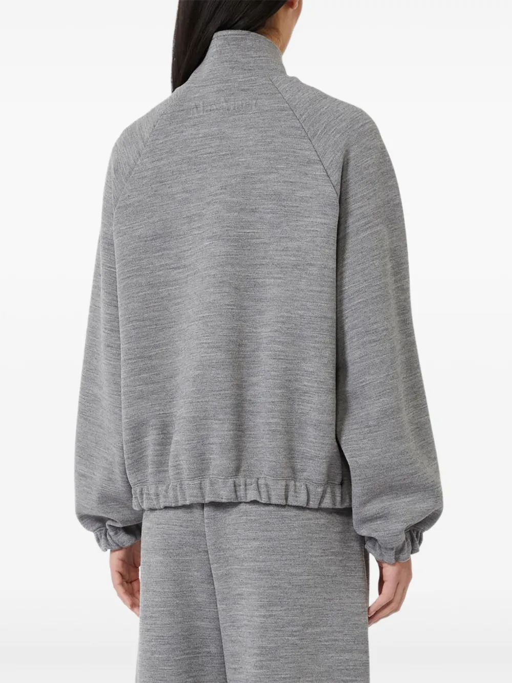 Max Mara Trui met zak aan de voorkant Grijs