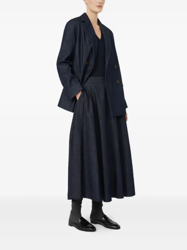 S Max Mara Sara double-breasted Denim Blazer | Blue | FARFETCH