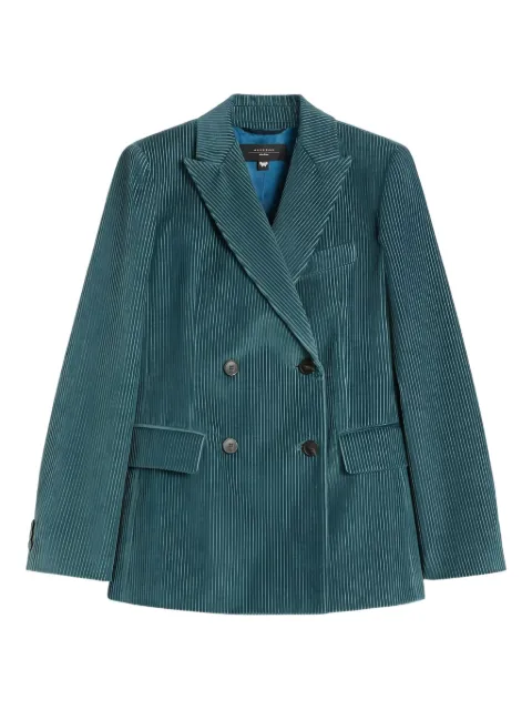 Weekend Max Mara ribbed corduroy-texture double-breasted blazer