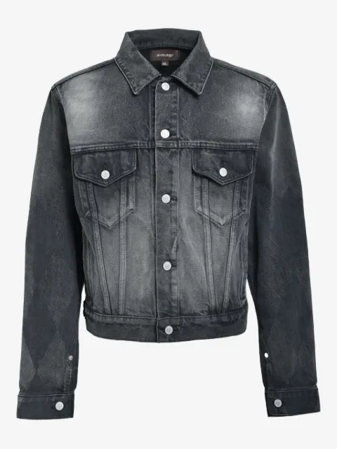 MASU diamond-pattern denim jacket