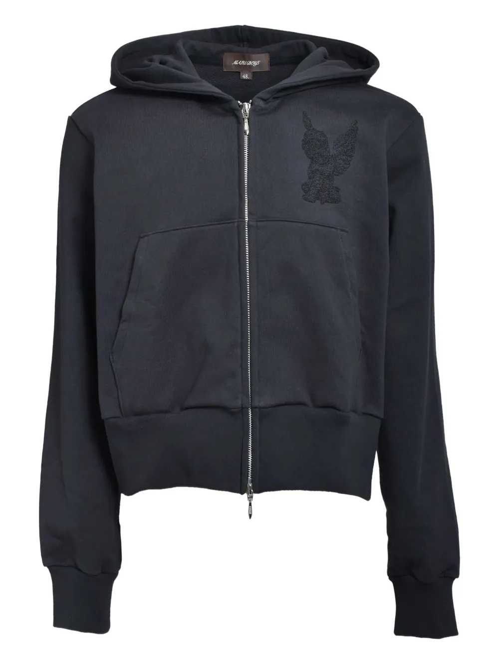 MASU hoodie de canalé con bordado | negro | Image 1