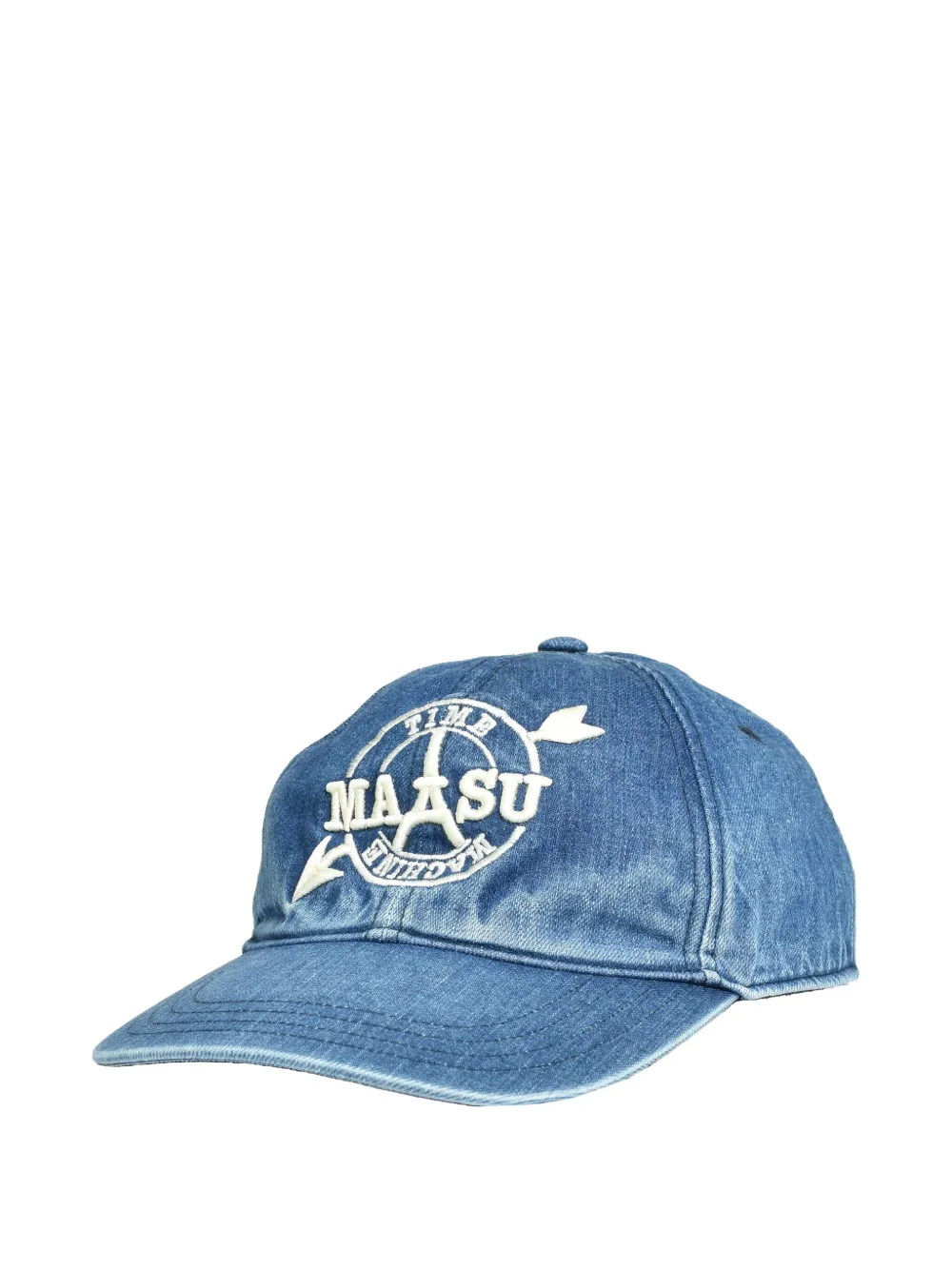 MASU embroidered-logo denim cap - Blauw