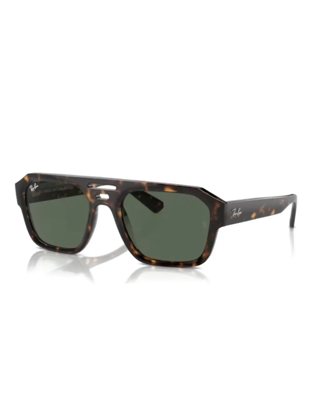 Ray-Ban Zonnebril met dubbele neusbrug Bruin