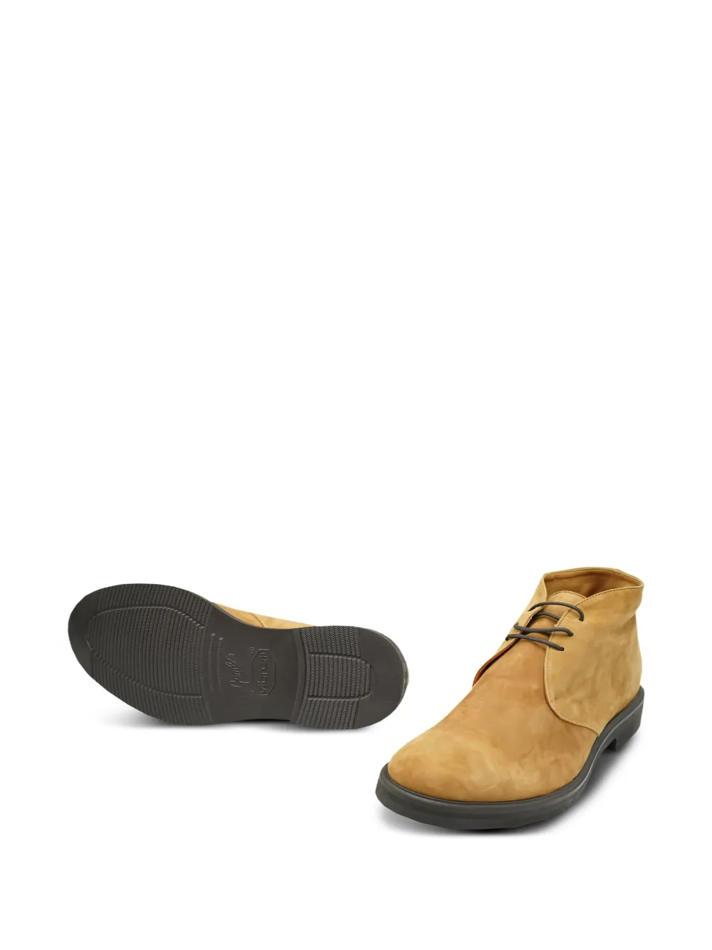 Andrea Ventura Chucca T suède desert boots met veters Bruin