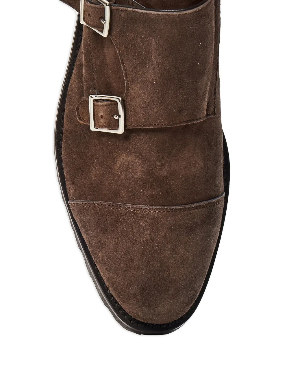 Andrea Ventura Suède gespschoenen met bandje Bruin