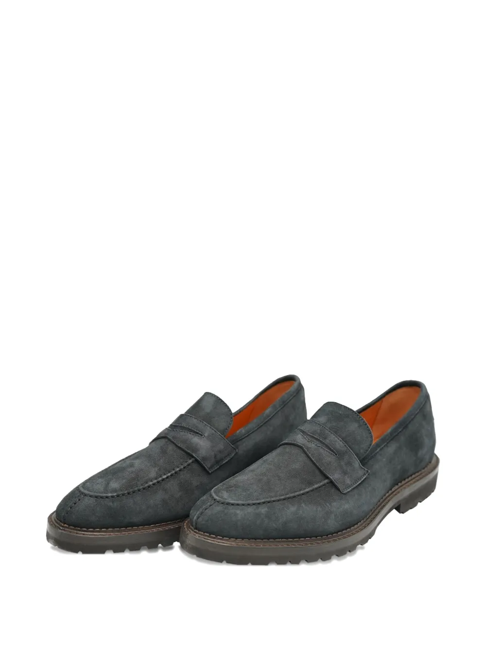 Andrea Ventura Norvegese suède penny loafers - Grijs