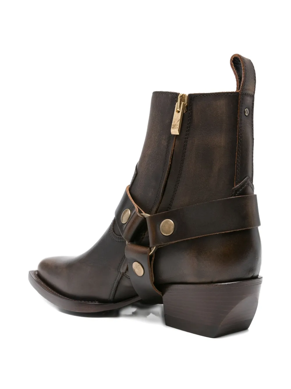 Golden Goose 40mm leather ankle-strap boots Brown
