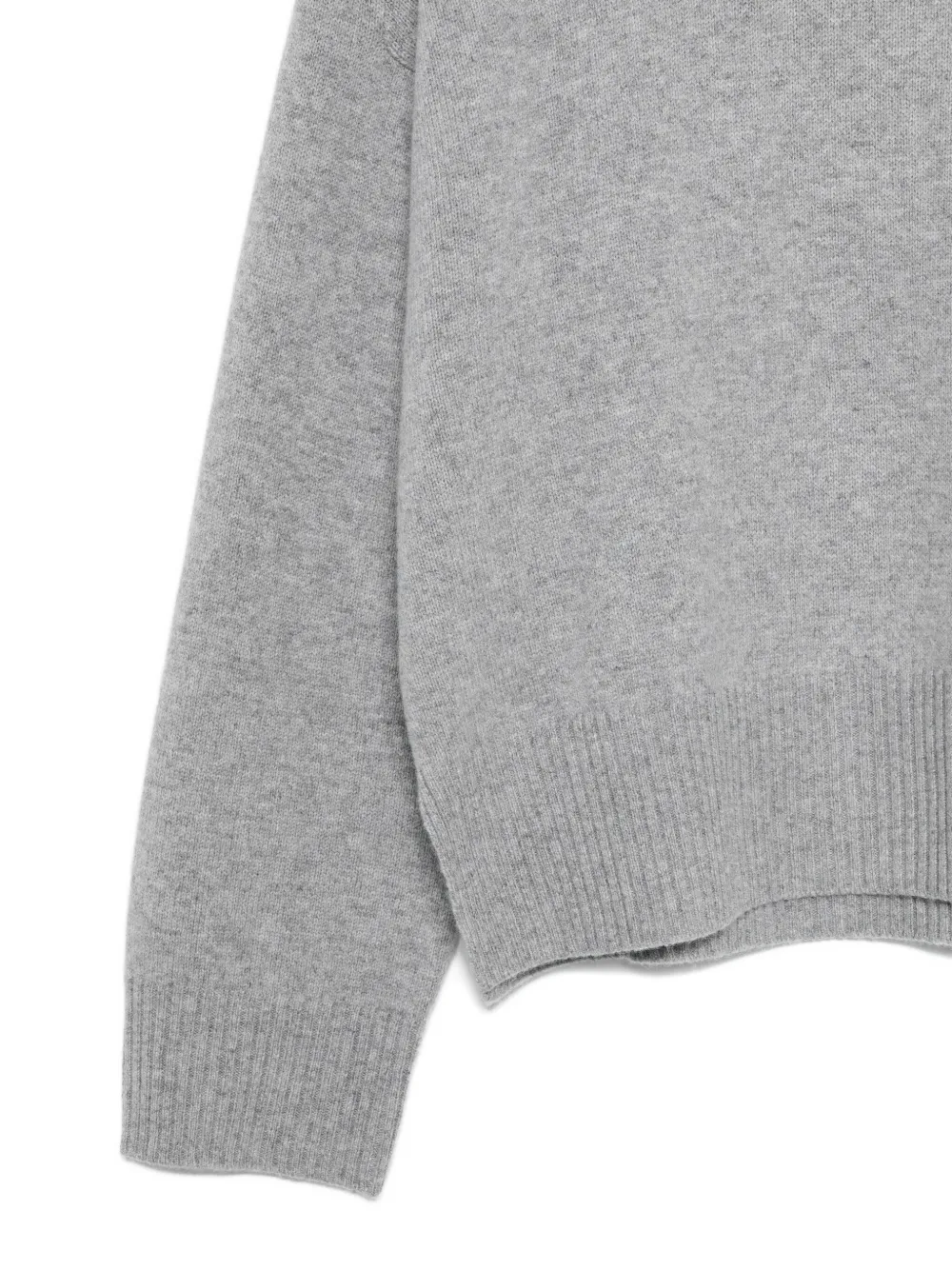 Closed Crew-neck Wool Sweater In Gray