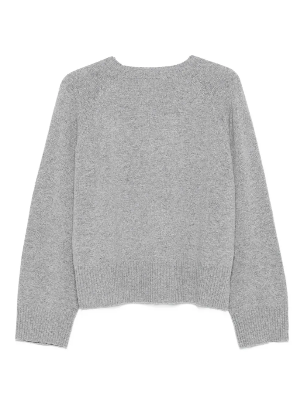 Closed Crew-neck Wool Sweater In Gray