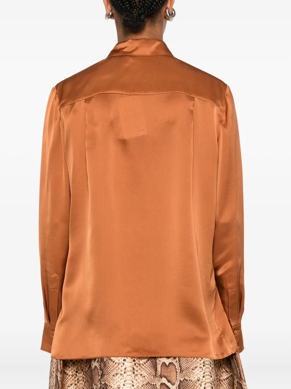 ZIMMERMANN embroidered silk shirt Oranje