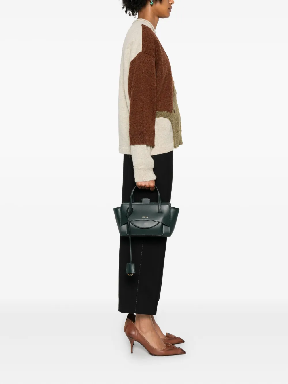 HIDESINS small logo-print tote bag - Groen