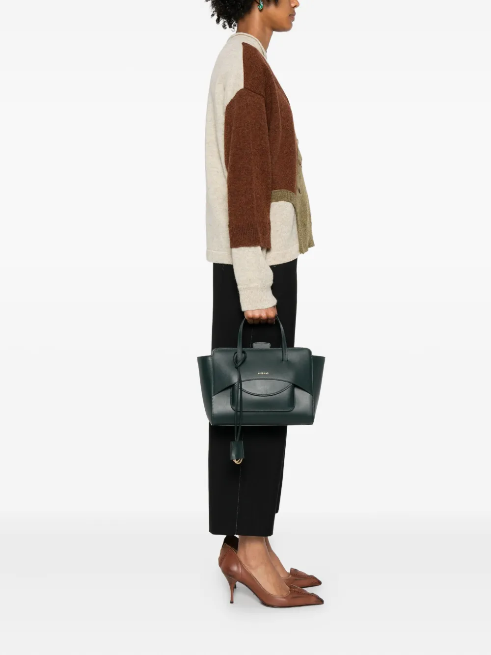 HIDESINS small leather tote bag - Groen