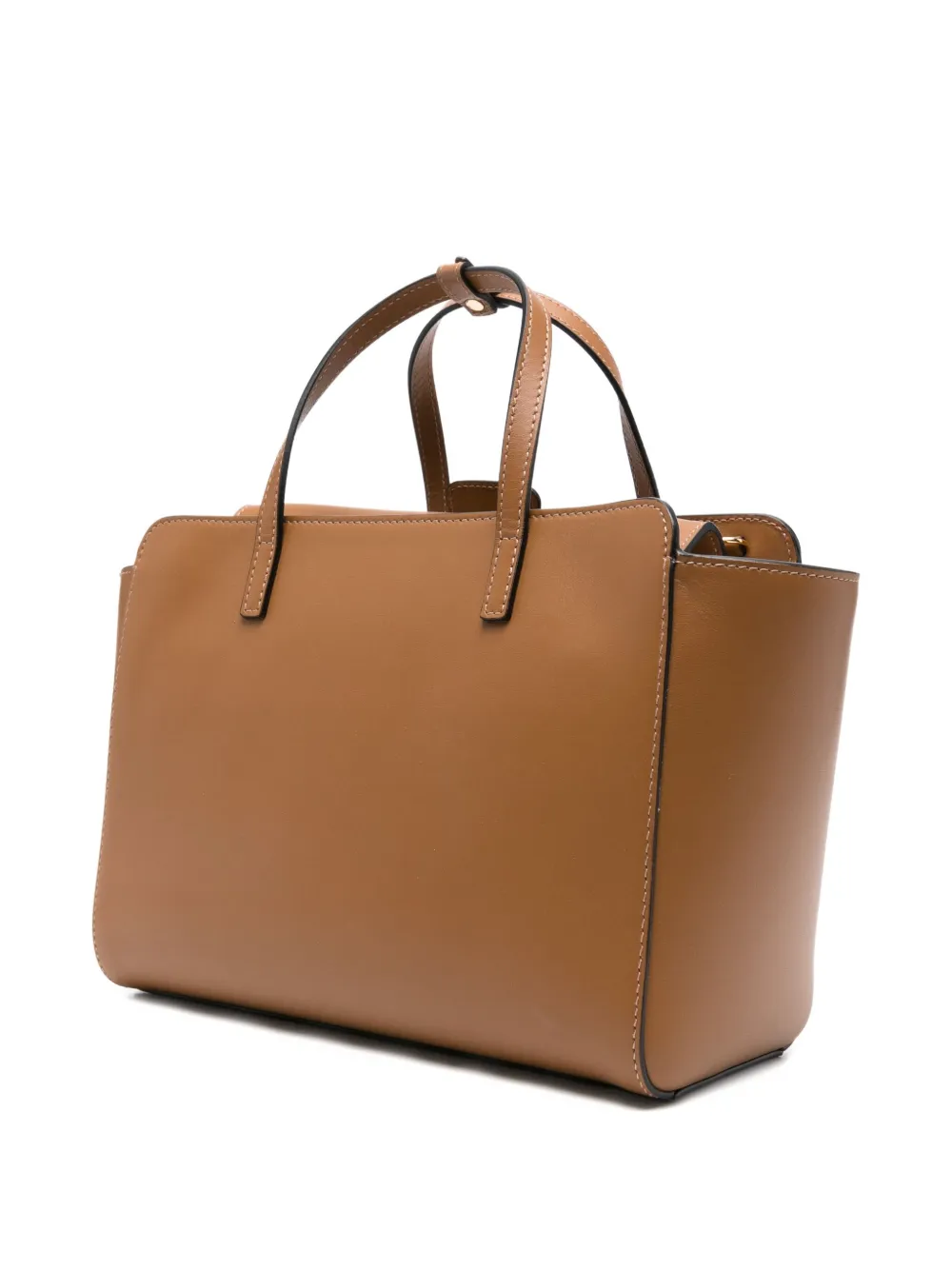 Hidesins Brown Handbag With Adjustable And Removable Shoulder Strap And Logo Lettering On The Front In Leathe In Brown