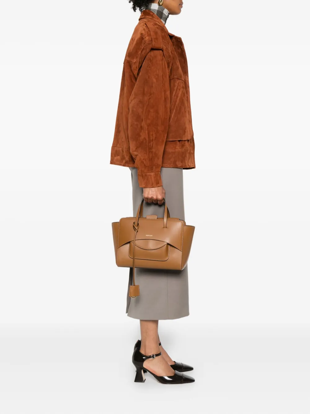 HIDESINS small logo-print tote bag - Bruin