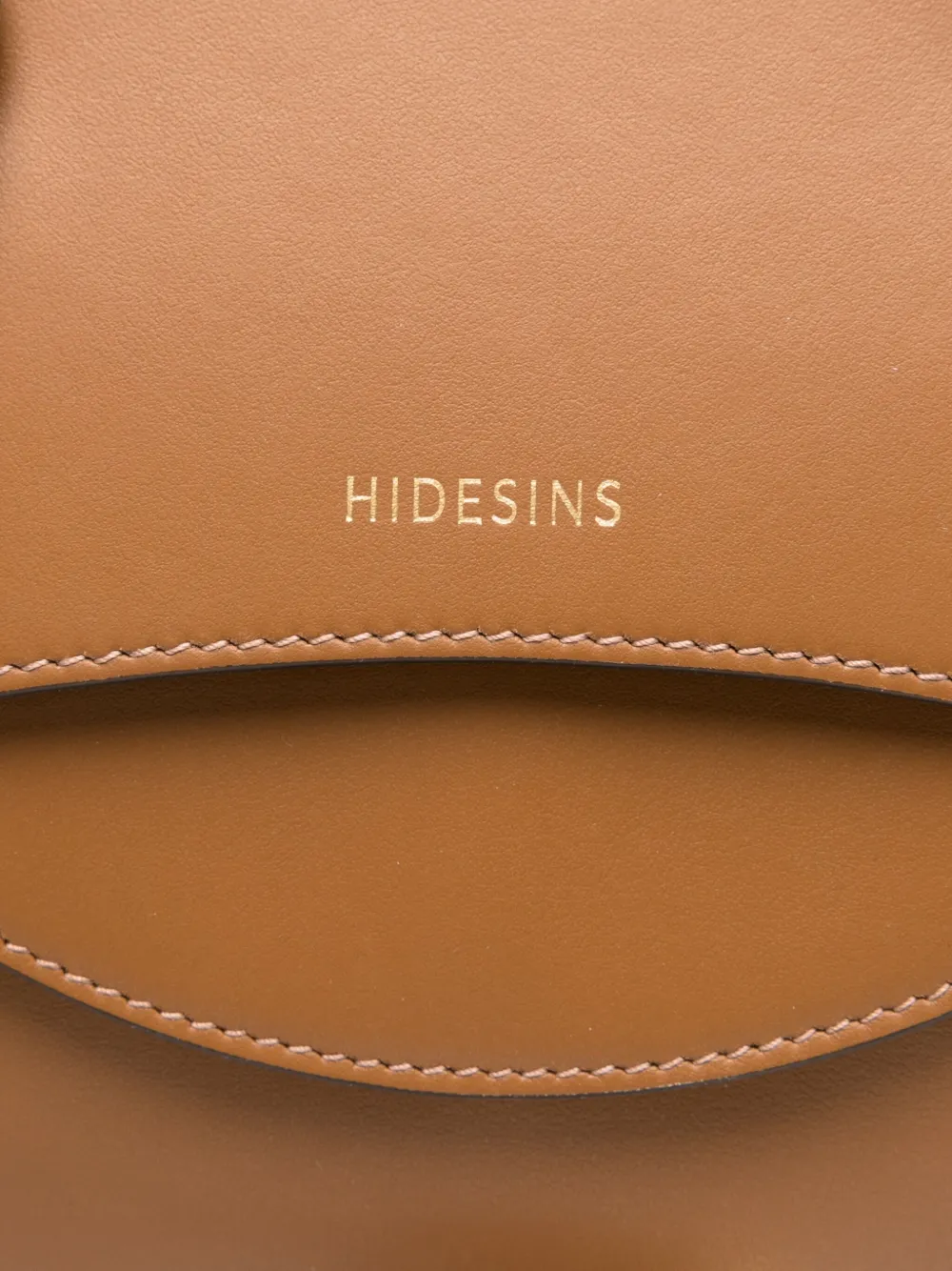 Hidesins Brown Handbag With Adjustable And Removable Shoulder Strap And Logo Lettering On The Front In Leathe In Brown
