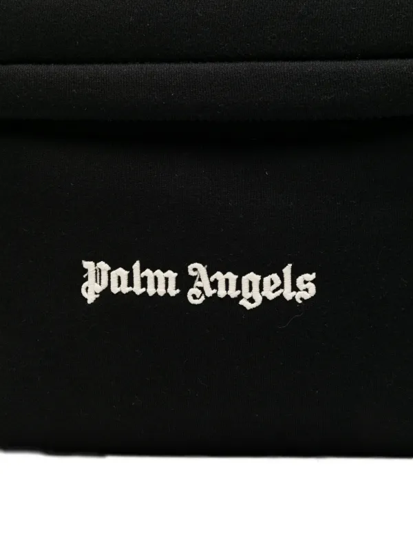 Palm Angels logo-embroidered Backpack | Black | FARFETCH