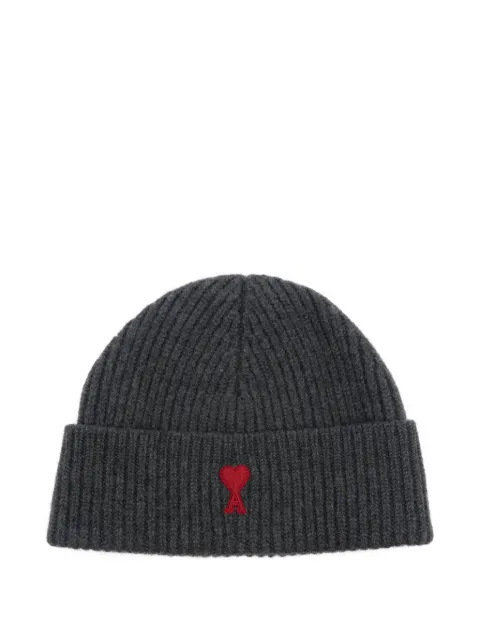 AMI Paris embroidered-logo beanie