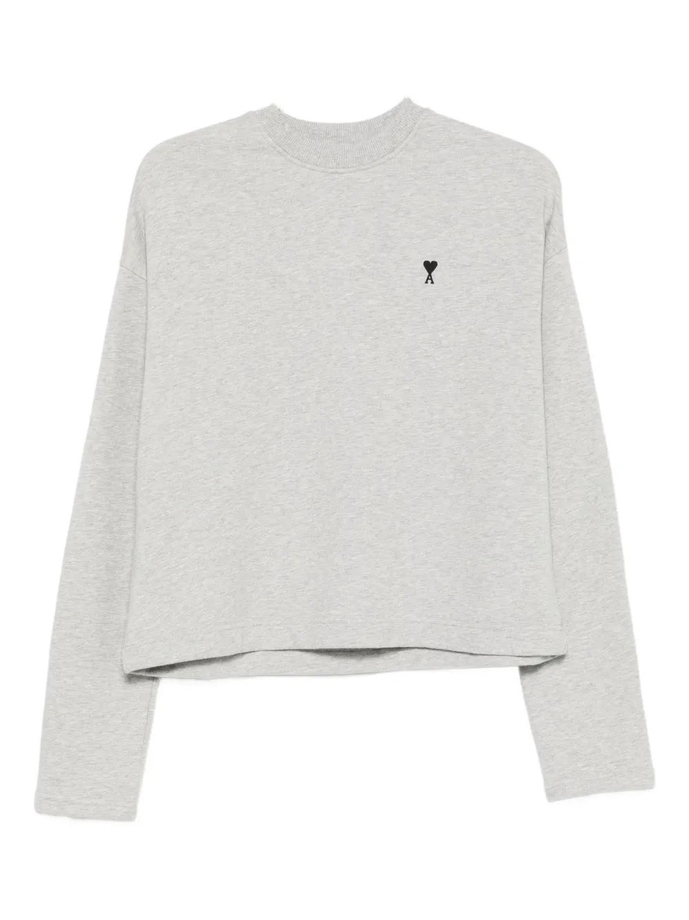 AMI Paris embroidered-logo T-shirt | Grey | Image 1