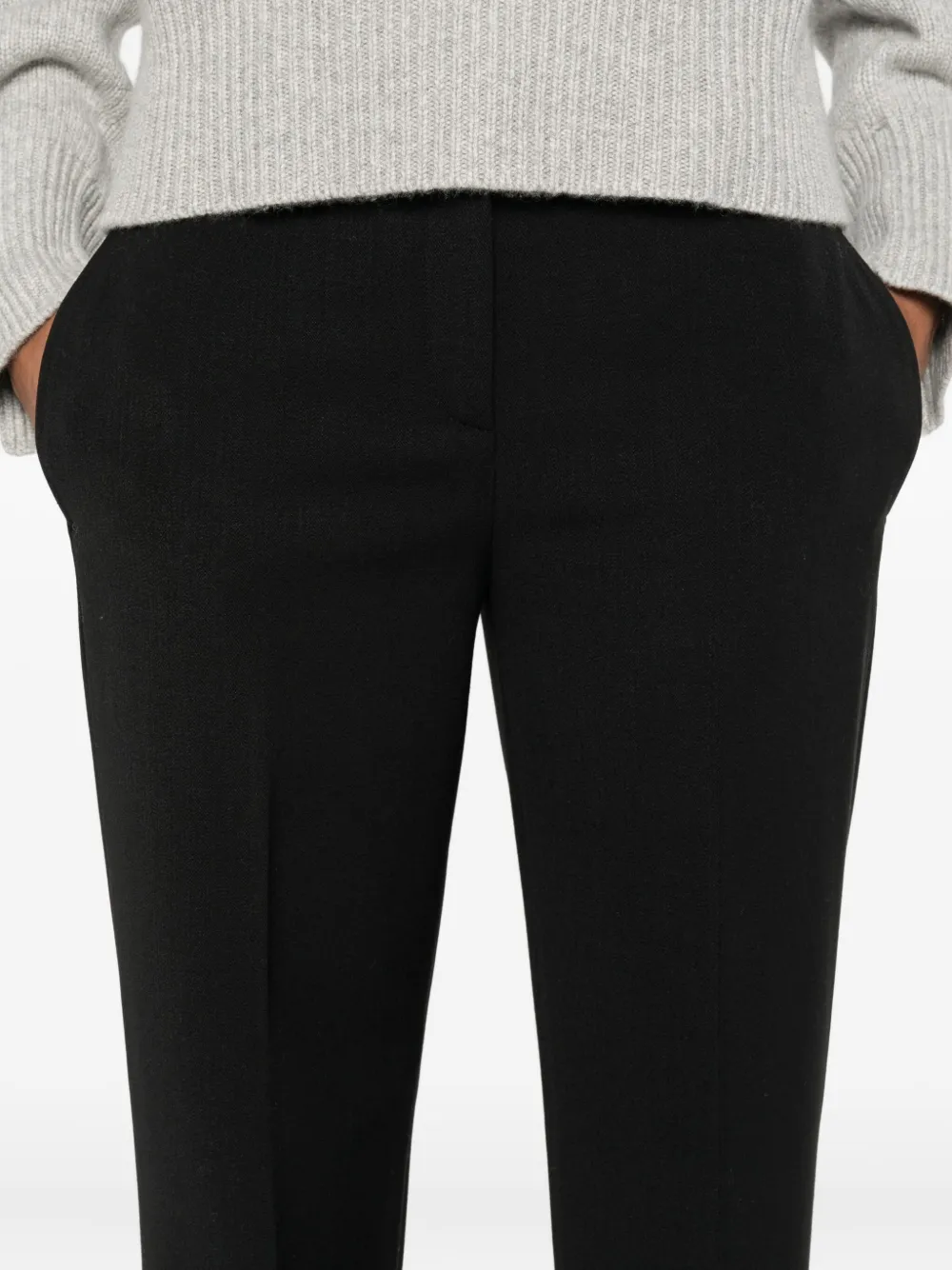 Via Masini 80 Button-fastening Trousers In Black
