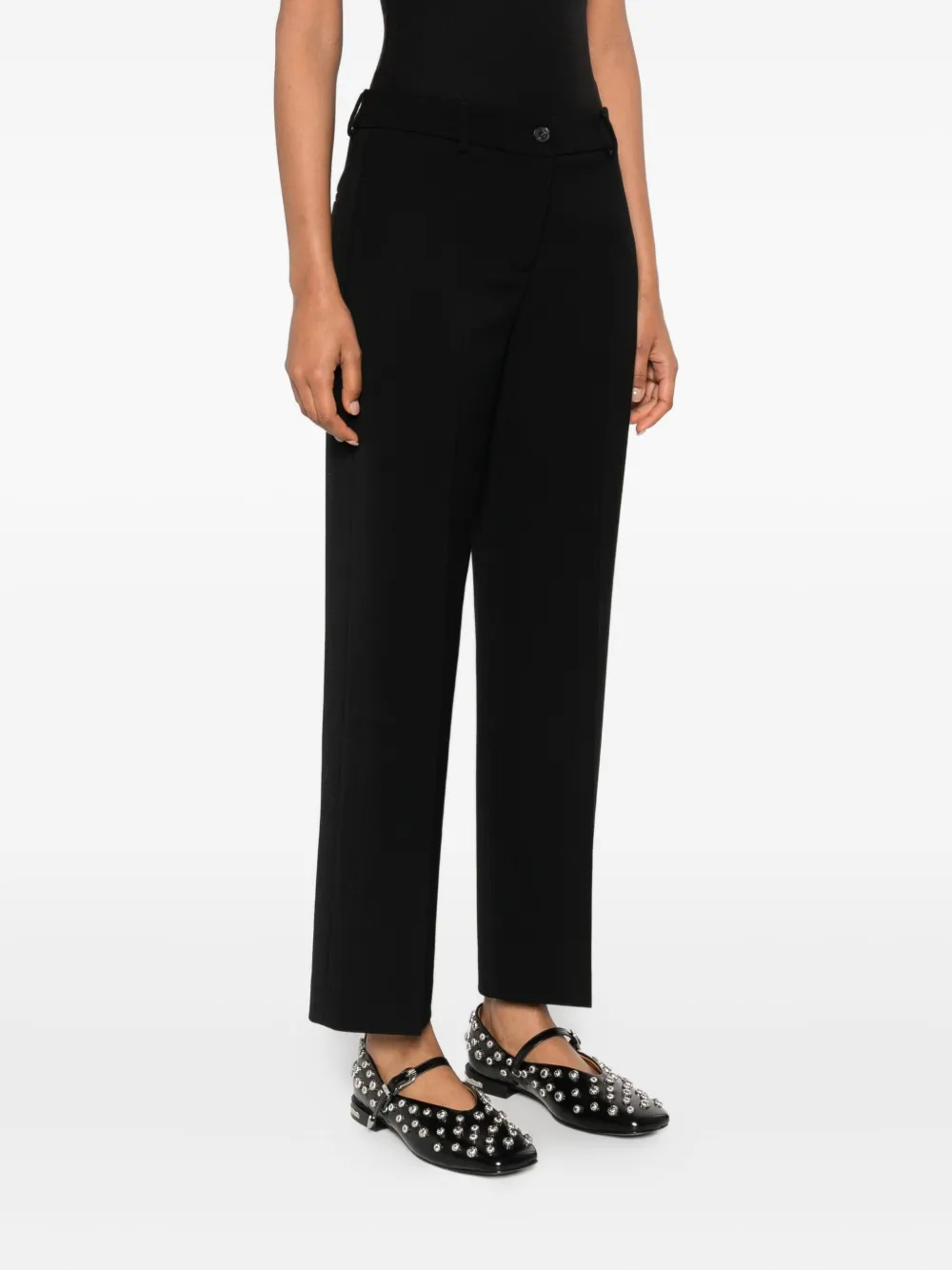 Via Masini 80 Button-fastening Trousers In Black