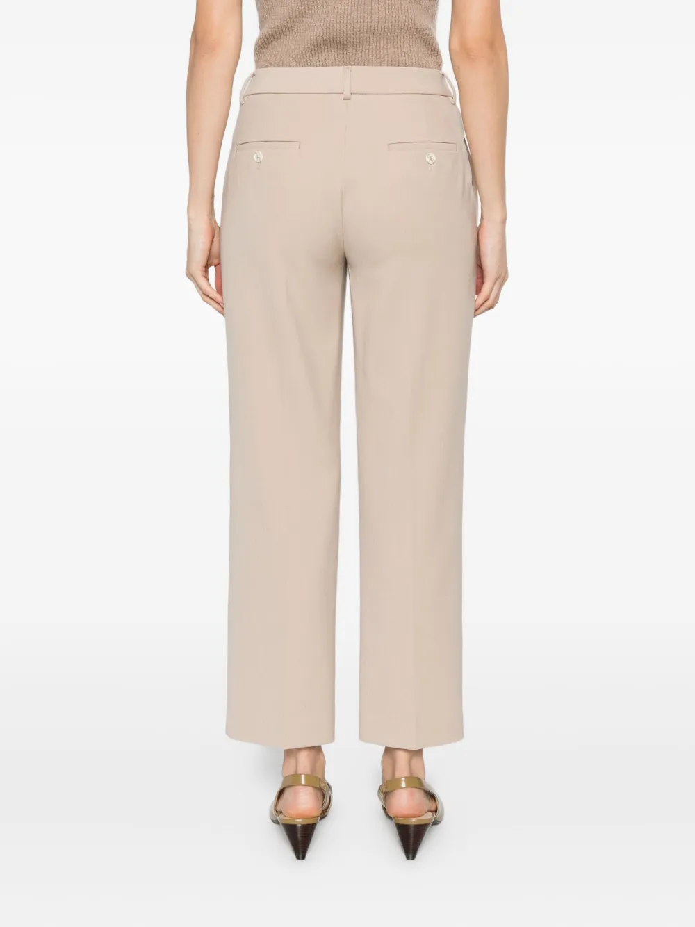 Via Masini 80 Straight broek Beige
