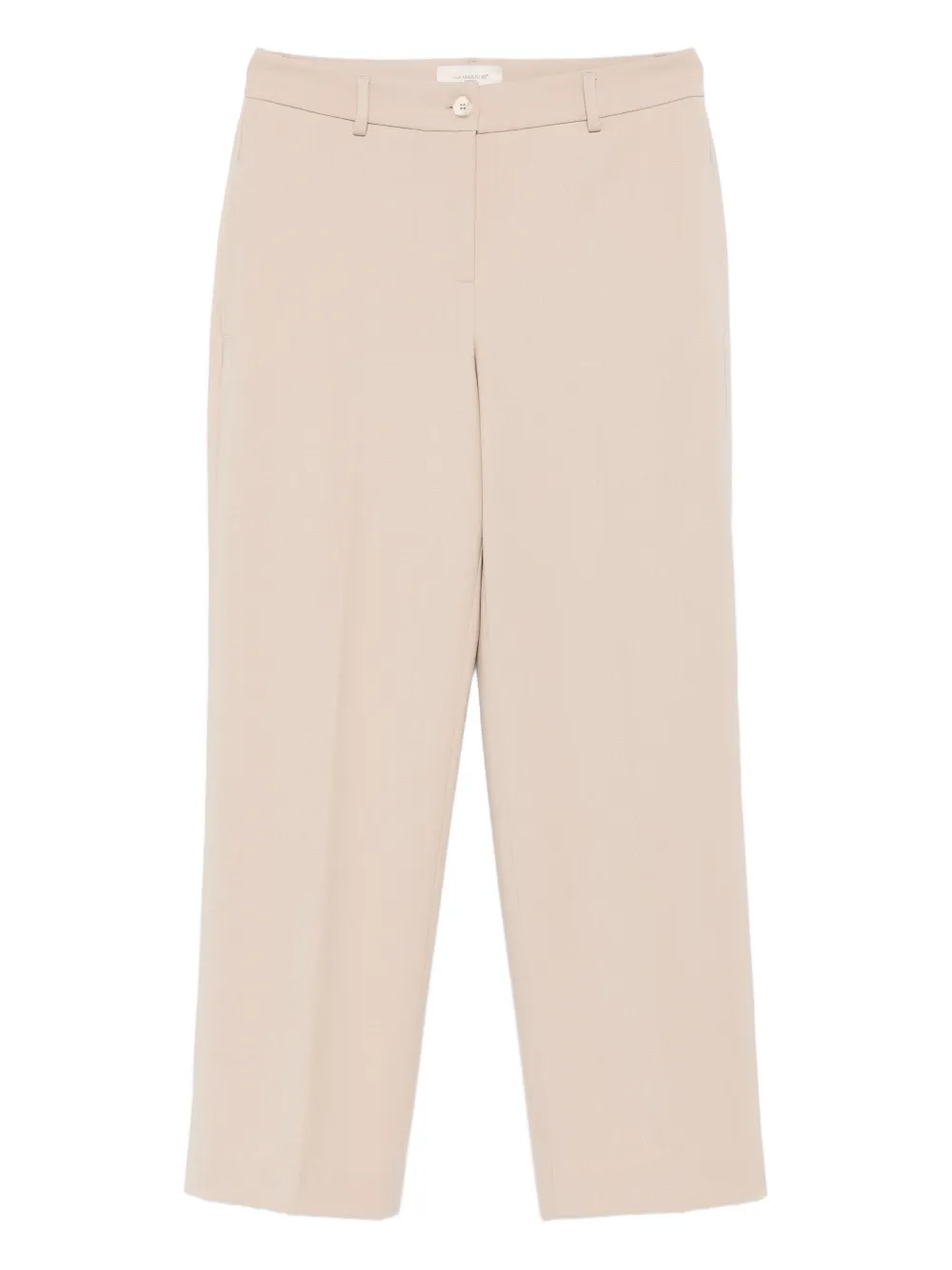 Via Masini 80 flat-front straight trousers | Neutrals | Image 1