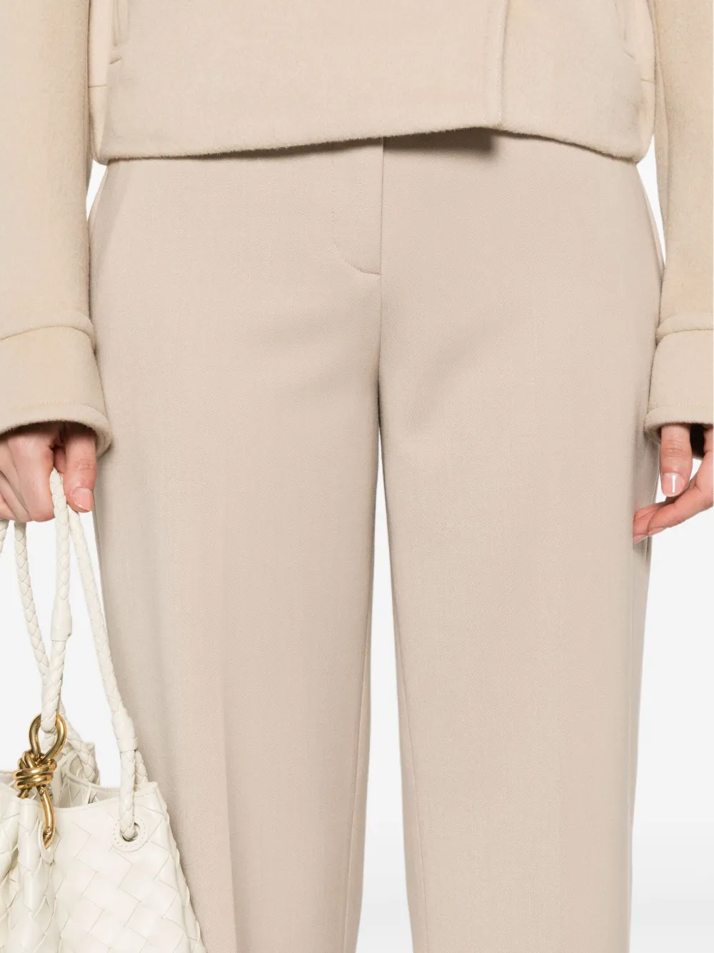 Via Masini 80 Straight broek Beige