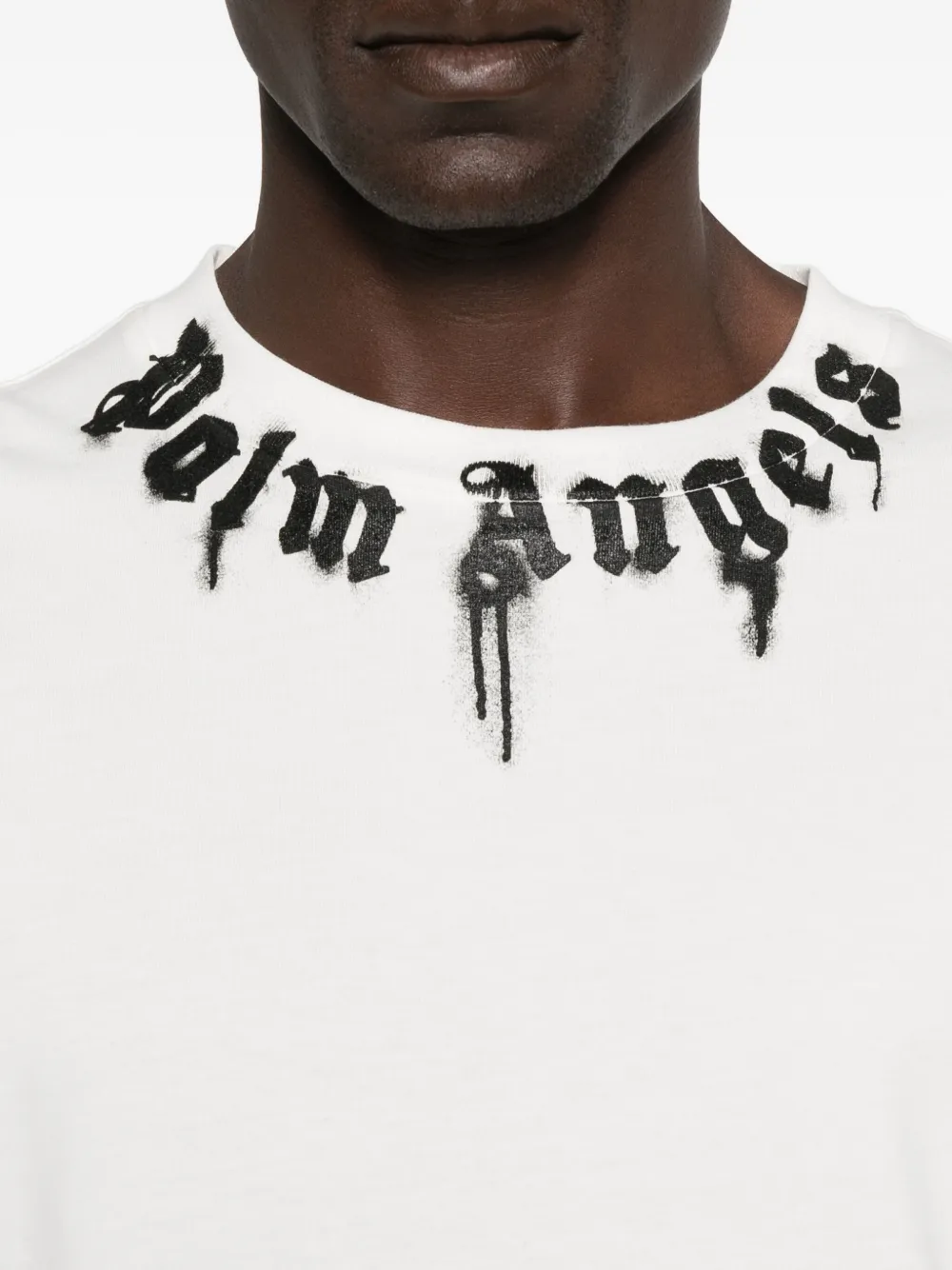 Palm Angels Katoenen T-shirt met logo Wit