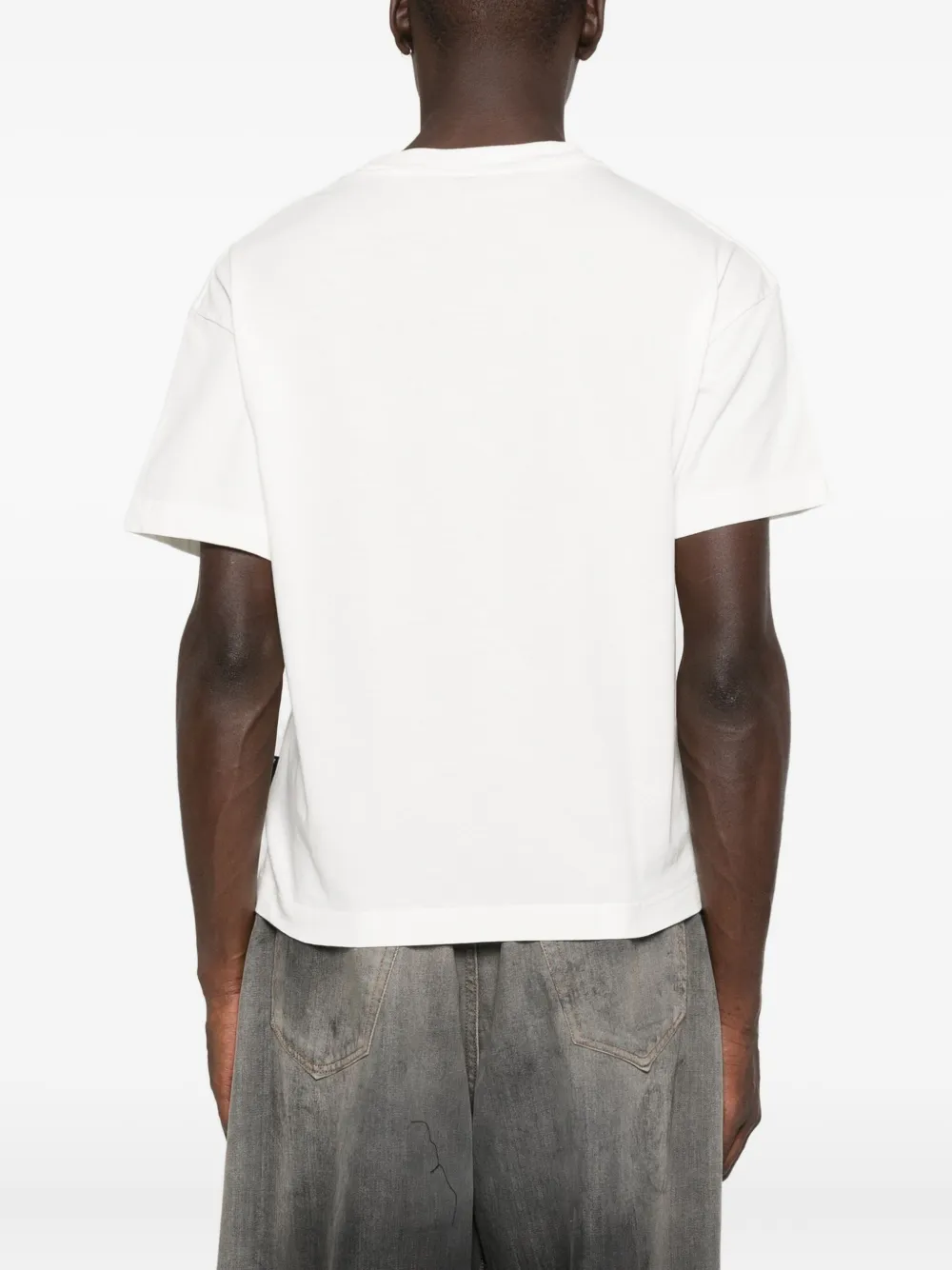 Palm Angels Katoenen T-shirt met logo Wit