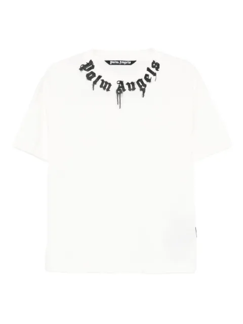 Palm Angels neck-logo cotton T-shirt