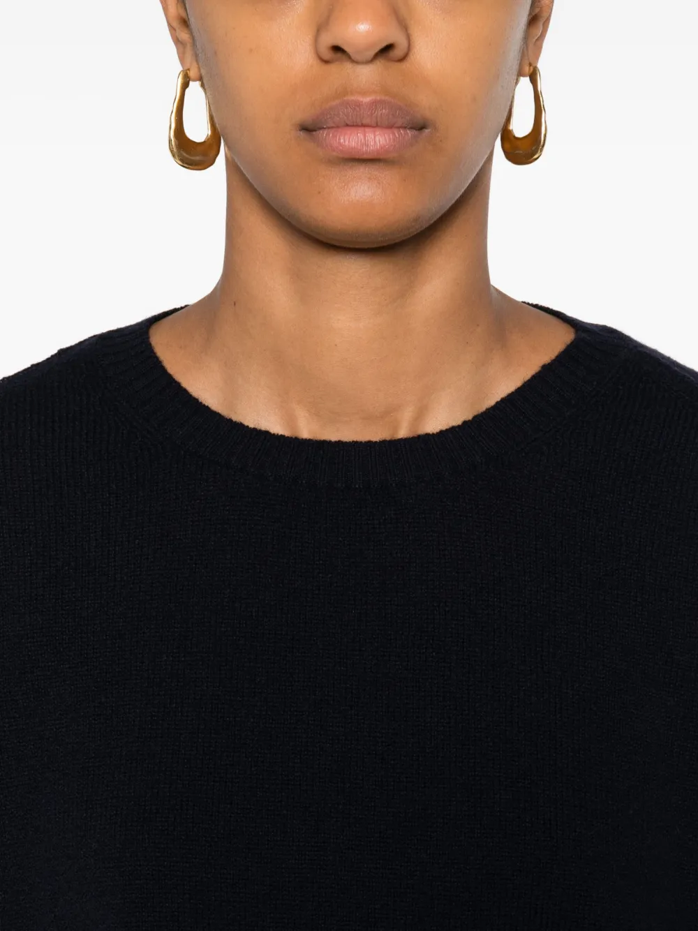 BeYou Kasjmier trui met zijsplit Blauw