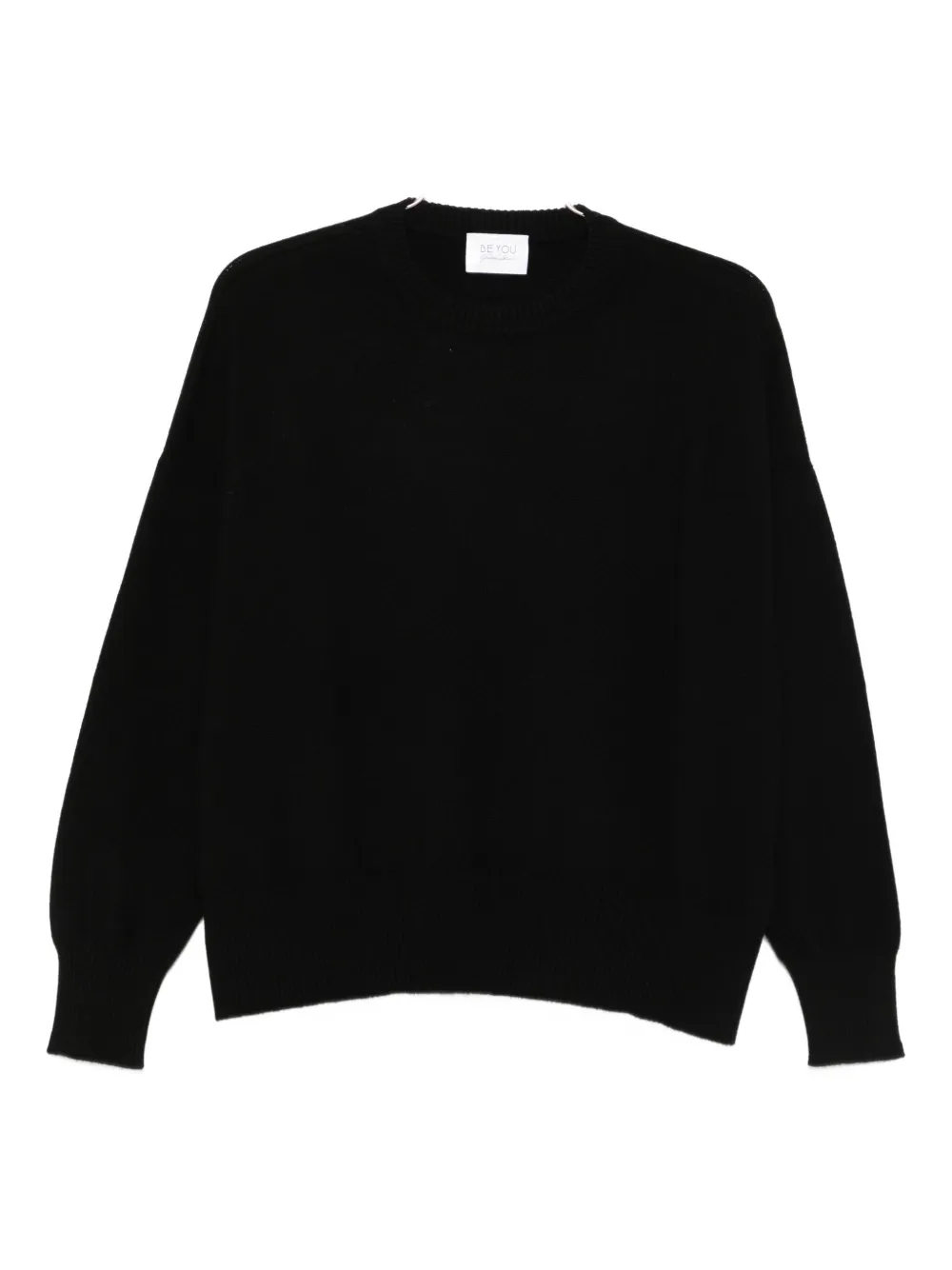 Beyou Crew-neck Cashmere Sweater In Black