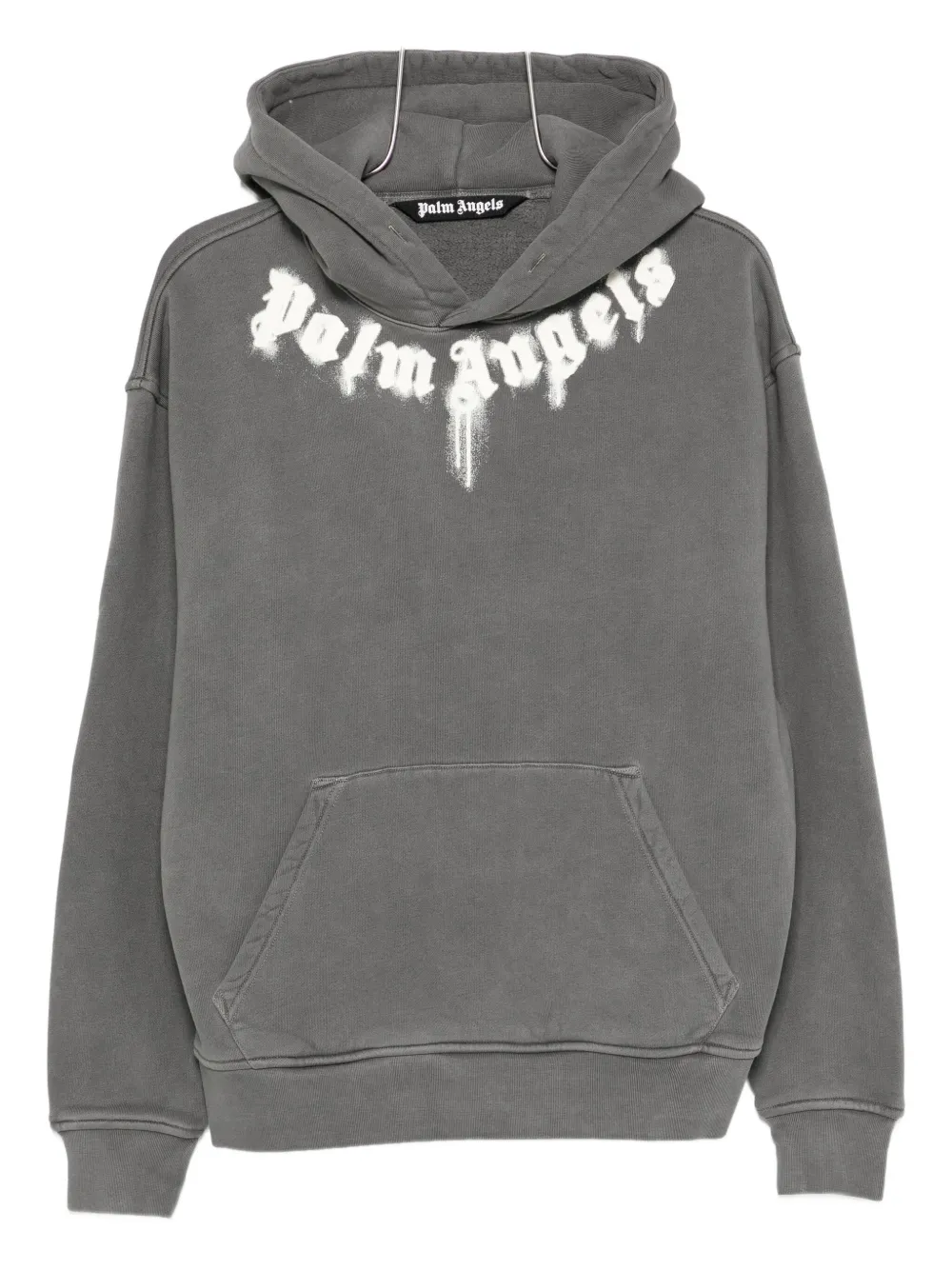 Palm Angels logo-print hoodie Grijs