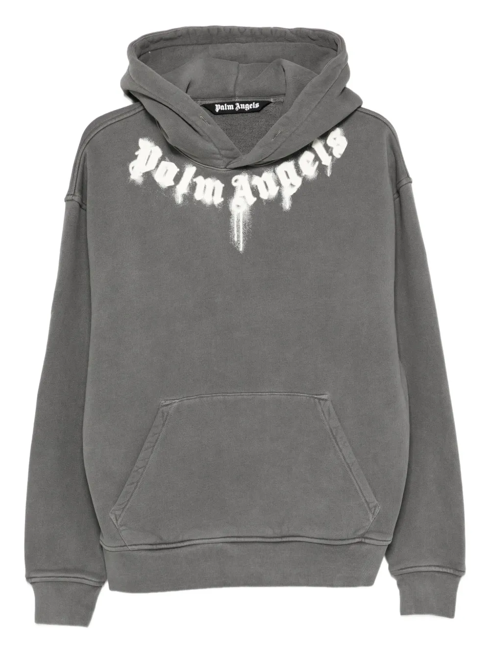 Palm Angels Hoodie met logoprint Grijs