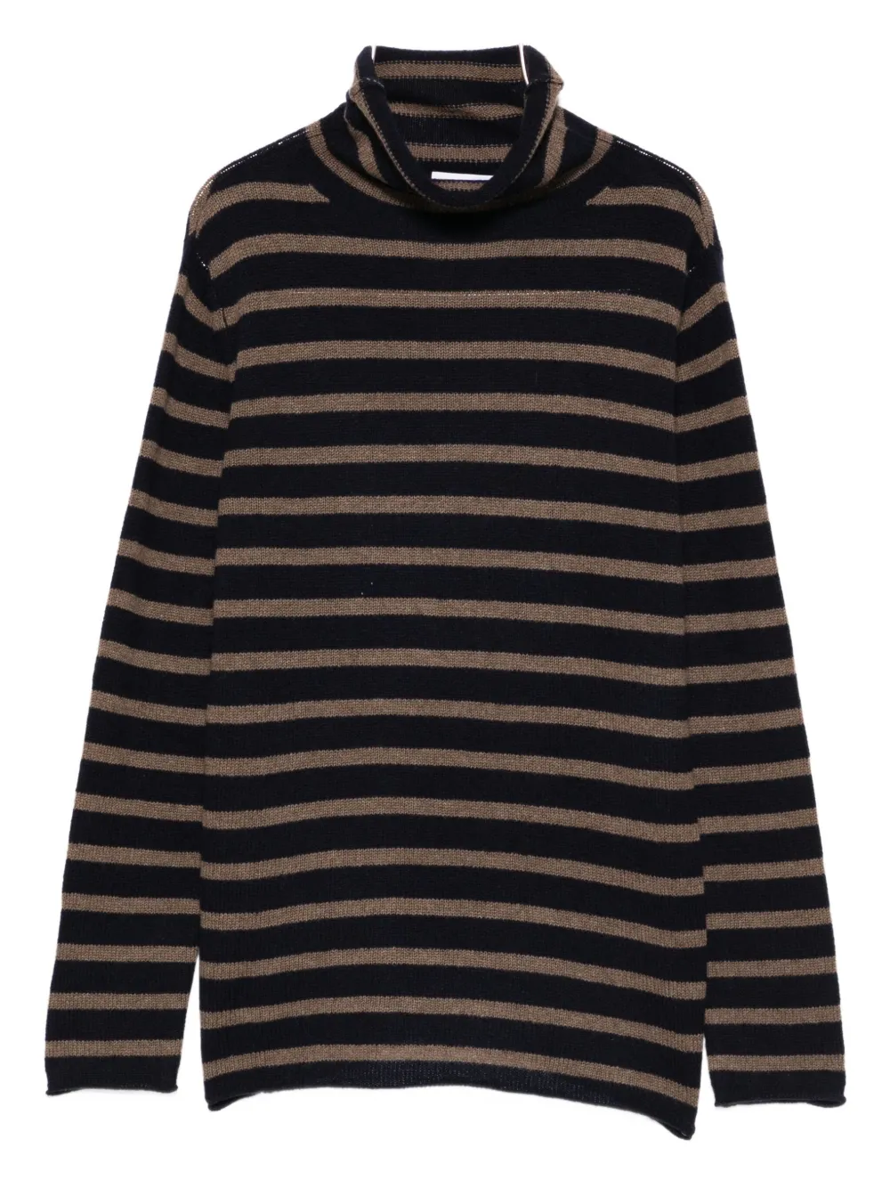 Beyou Striped Cashmere Sweater In Black