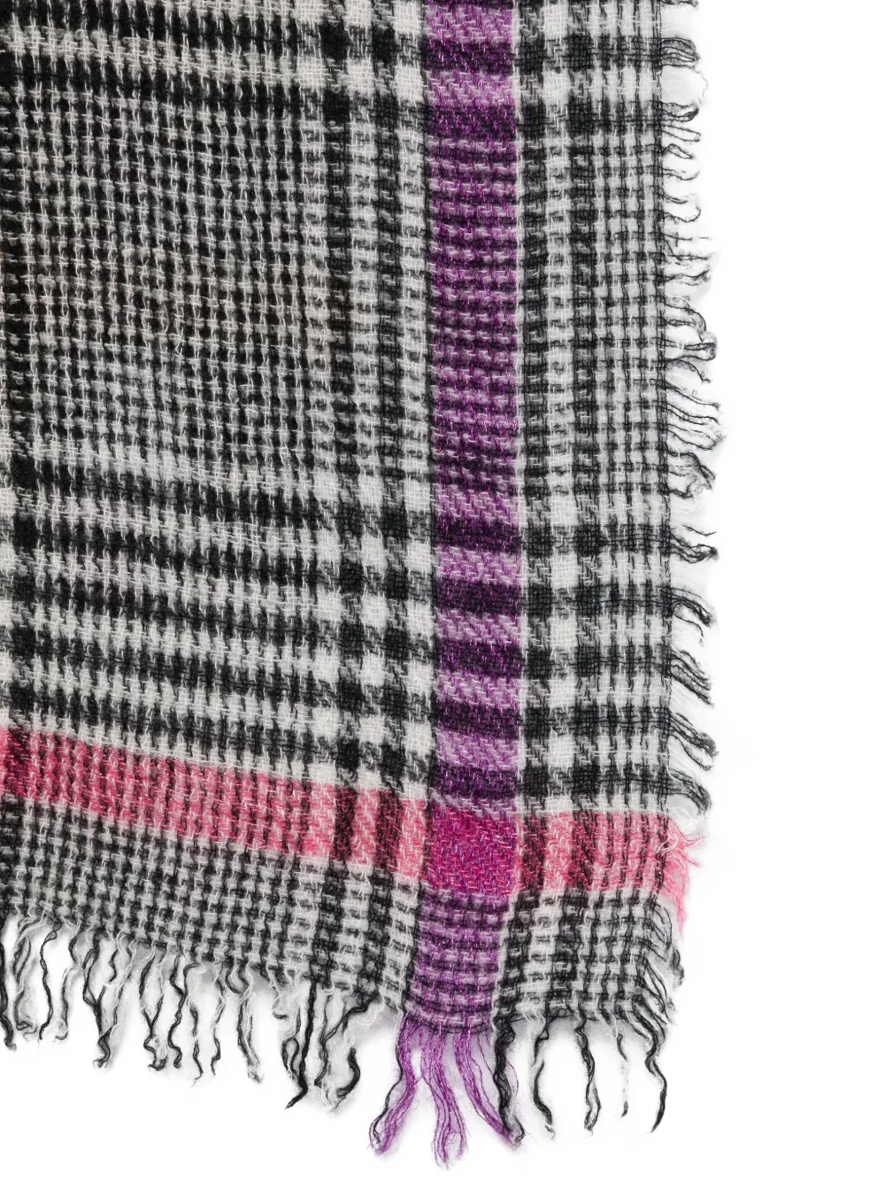 Faliero Sarti Multi Prince Wool And Cashmere Scarf In Gray