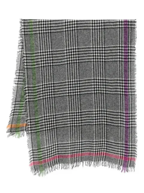 Faliero Sarti  plaid-pattern frayed-edge scarf