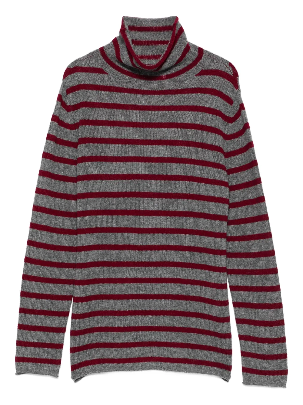 BeYou striped turtleneck sweater | Grey | Image 1