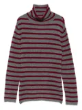 BeYou striped turtleneck sweater - Grey