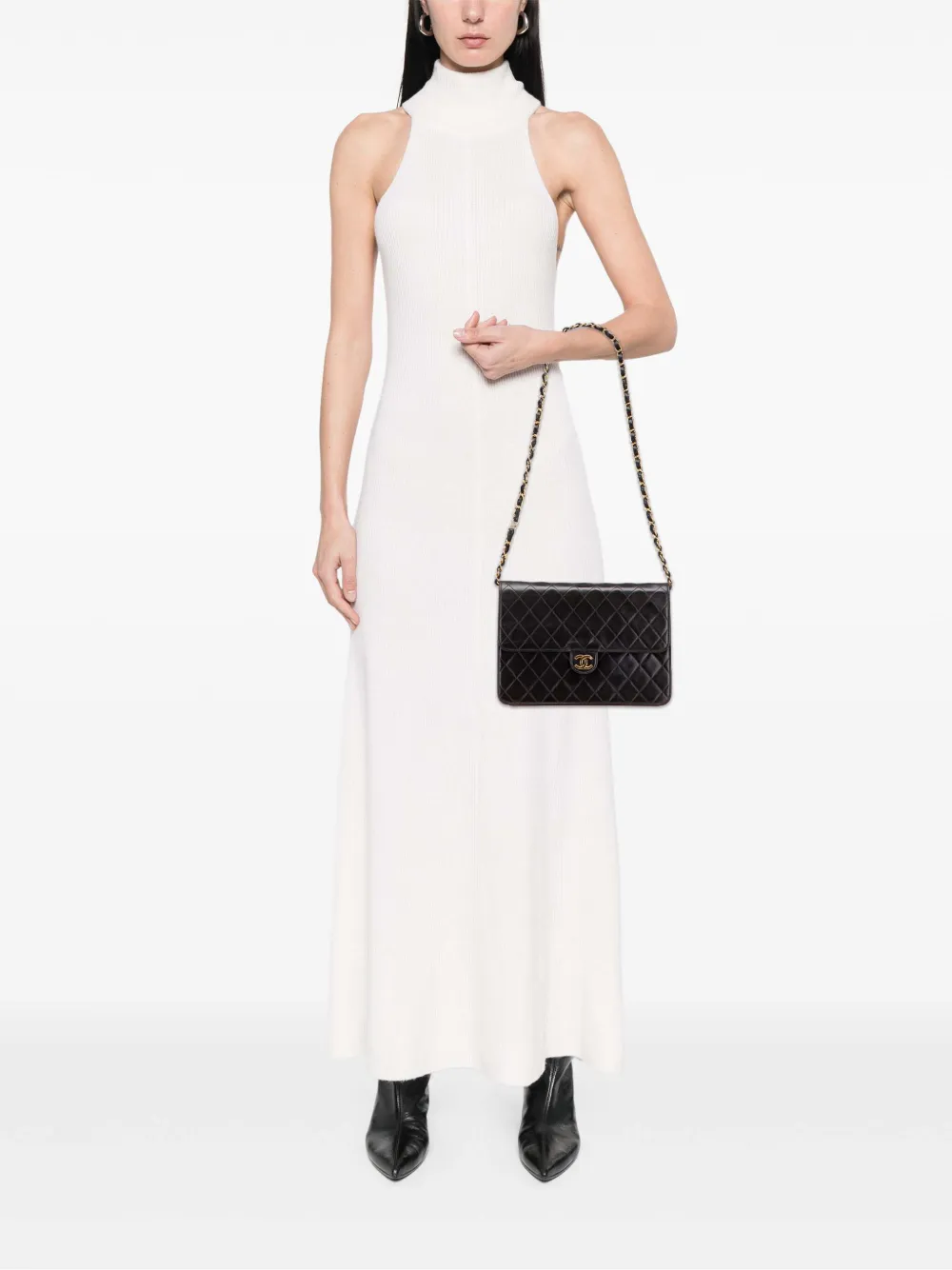 CHANEL Pre-Owned 1996-1997 Medium CC Quilted Lambskin Half Single Flap shoulder bag | Pre-Owned | Image 2