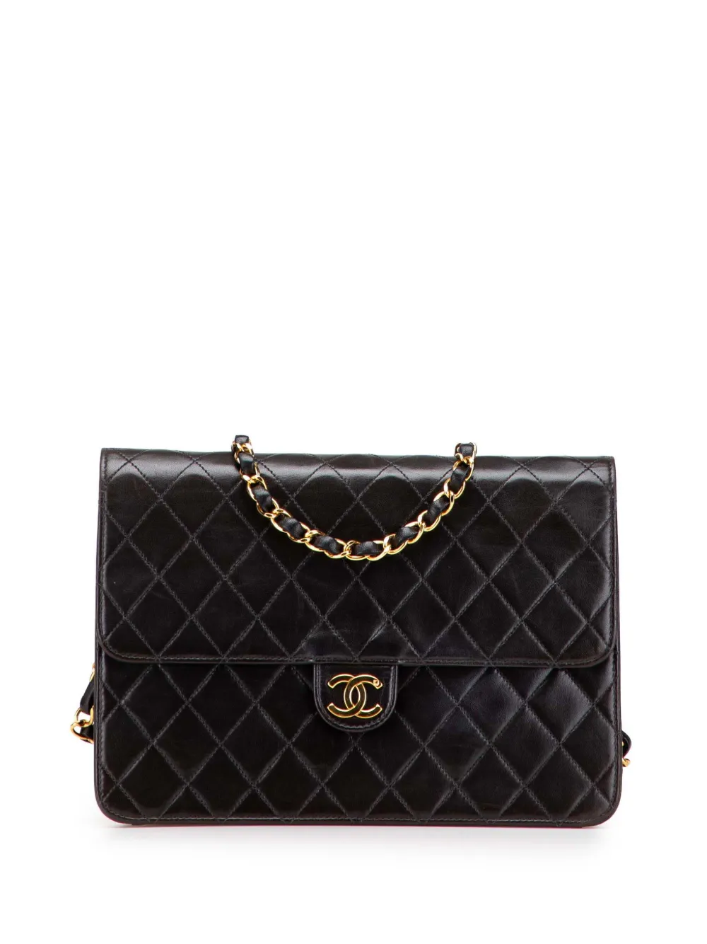 CHANEL Pre-Owned 1996-1997 Medium CC Quilted Lambskin Half Single Flap CHANEL Pre-Owned 1996-1997 Medium CC Quilted Lambskin Half Single Flap