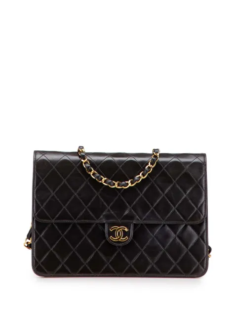 CHANEL Pre-Owned 1996-1997 Medium CC Quilted Lambskin Half Single Flap shoulder bag