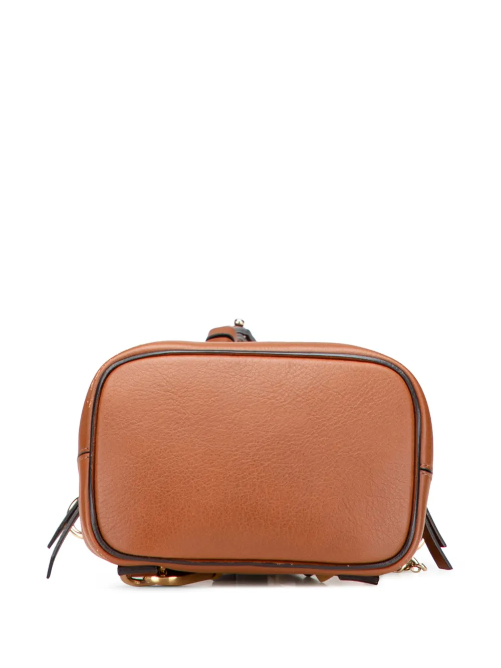 Pre-owned Chloé 2015 Mini Calfskin And Suede Faye Backpack In Brown