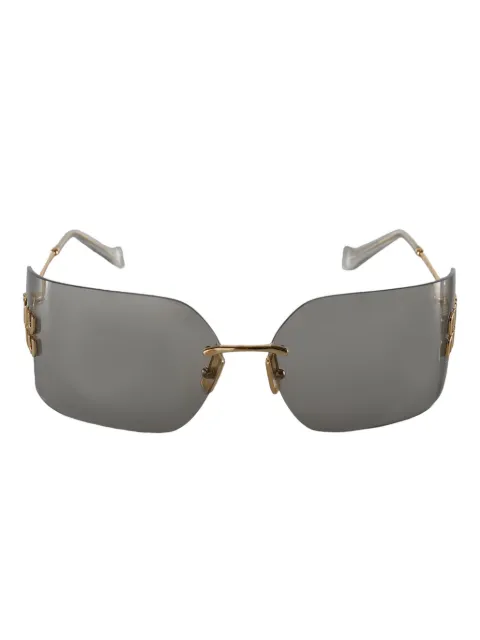 Miu Miu Eyewear logo-plaque rimless sunglasses