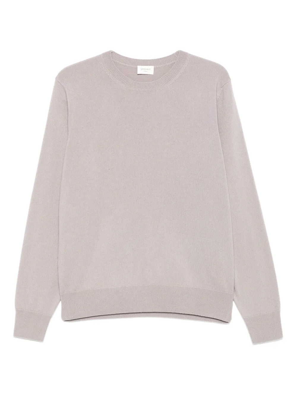 Saint Laurent Round-neck Cashmere Sweater In Gray