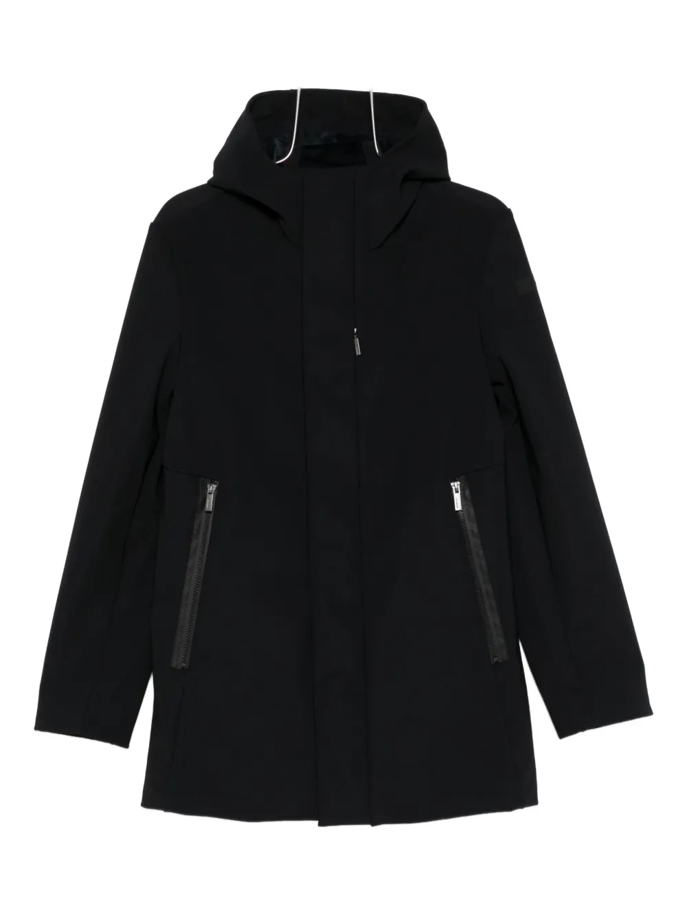 RRD hooded zip-fastening coat Zwart